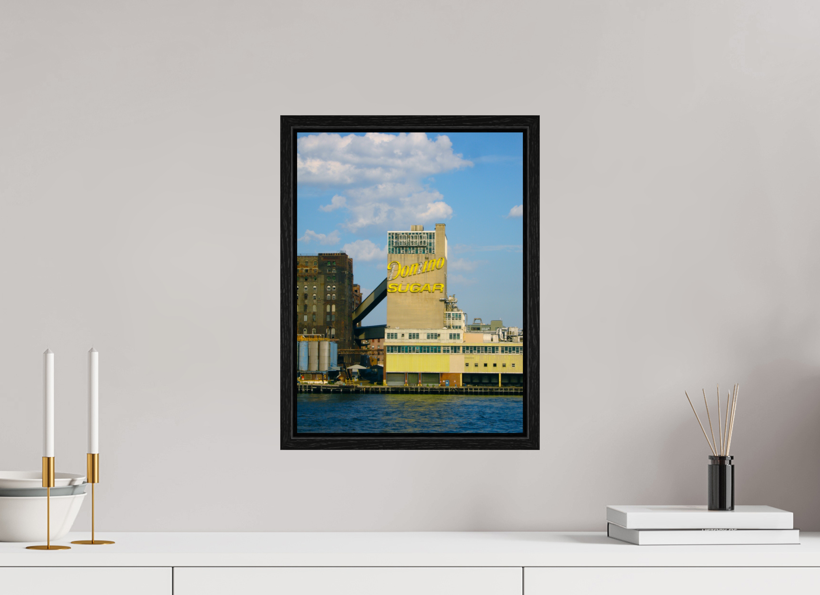 12 x 16″, Floater Frame Domino Factory Vintage......