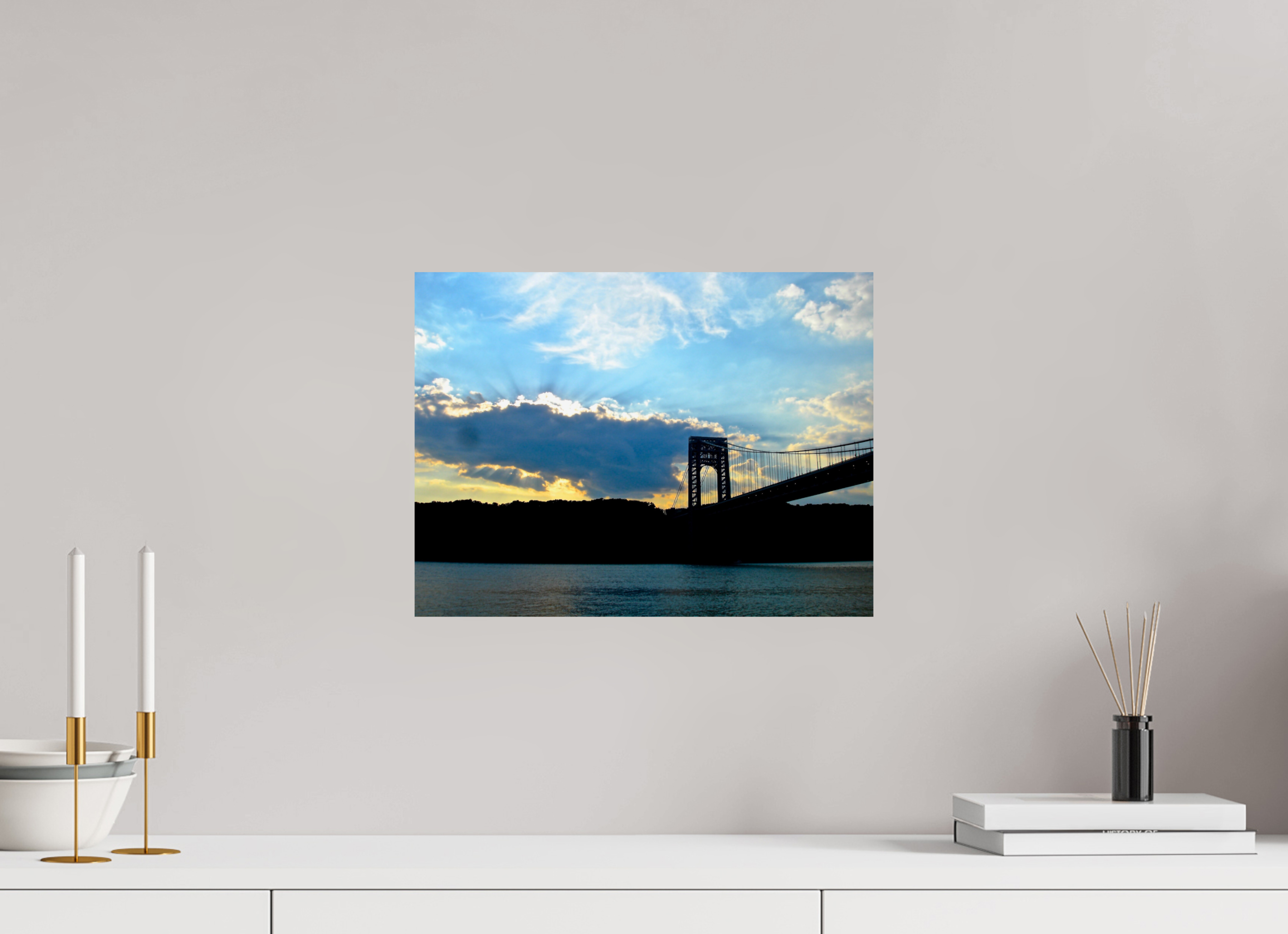 16 x 12″, Photo Print On Fuji Crystal DP II George Washington Bridge Storm