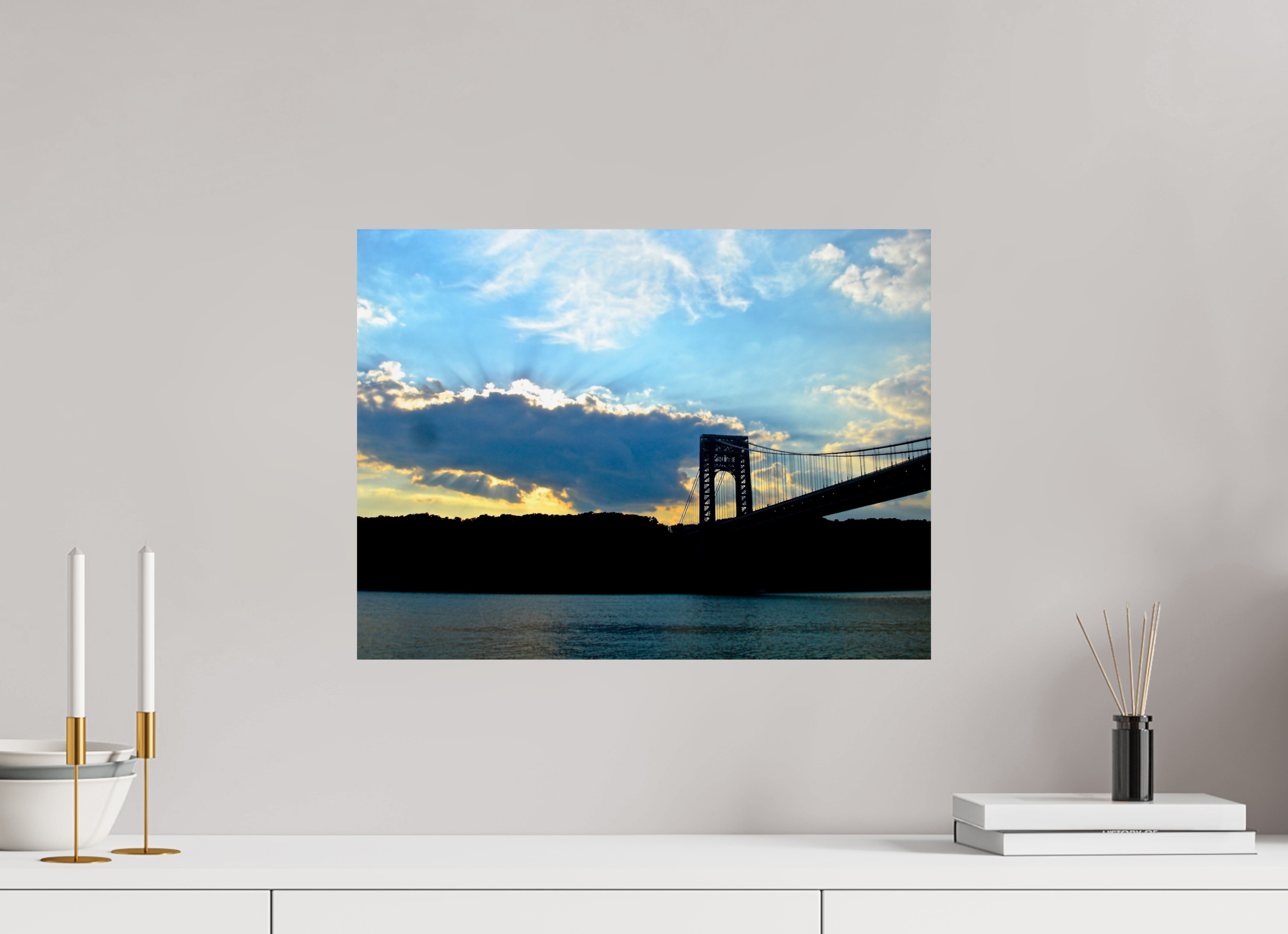 20 x 15″, Photo Print On Fuji Crystal DP II George Washington Bridge Storm