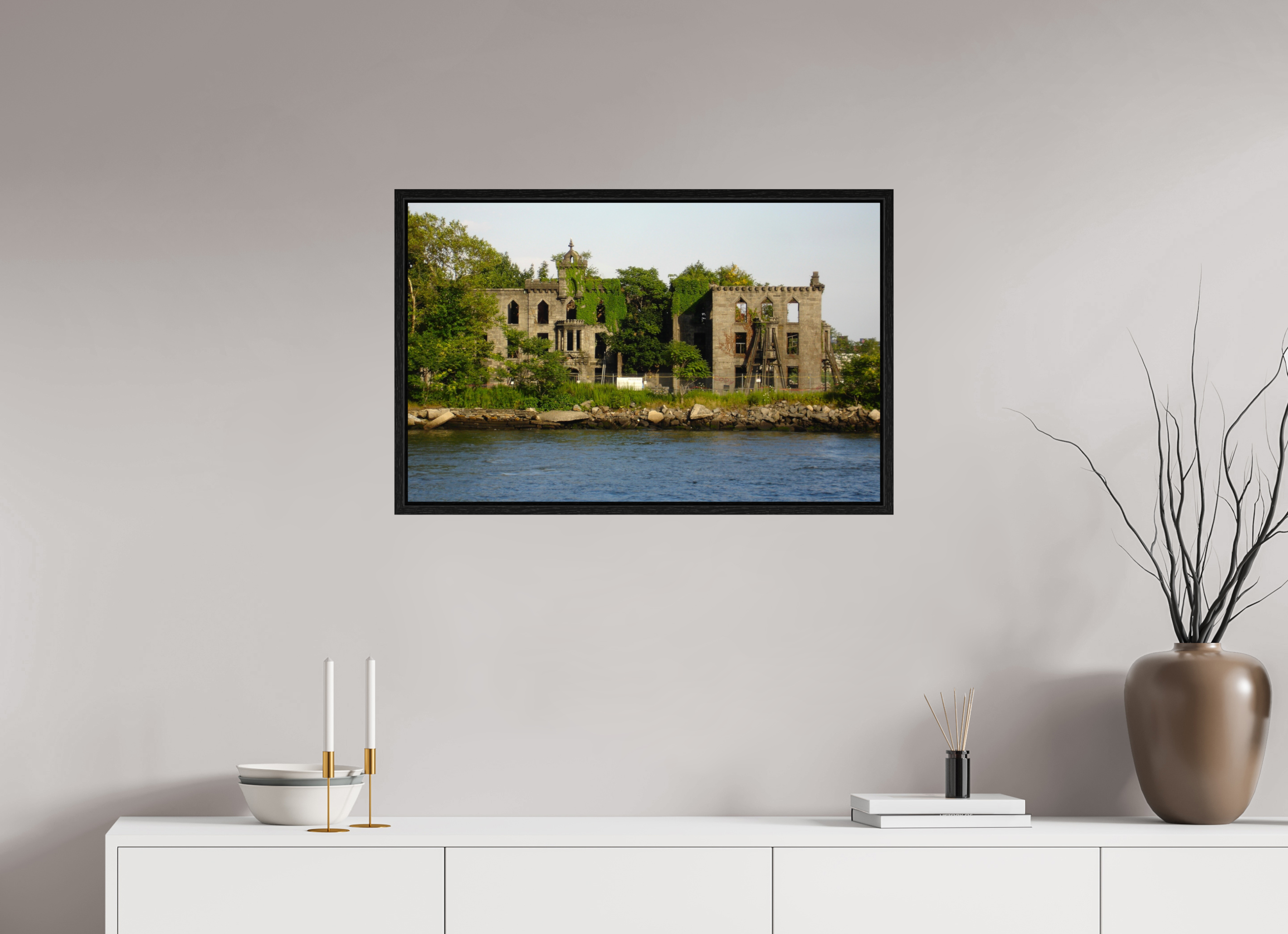 31.6 x 20″, Floater Frame Abandoned Sanitarian