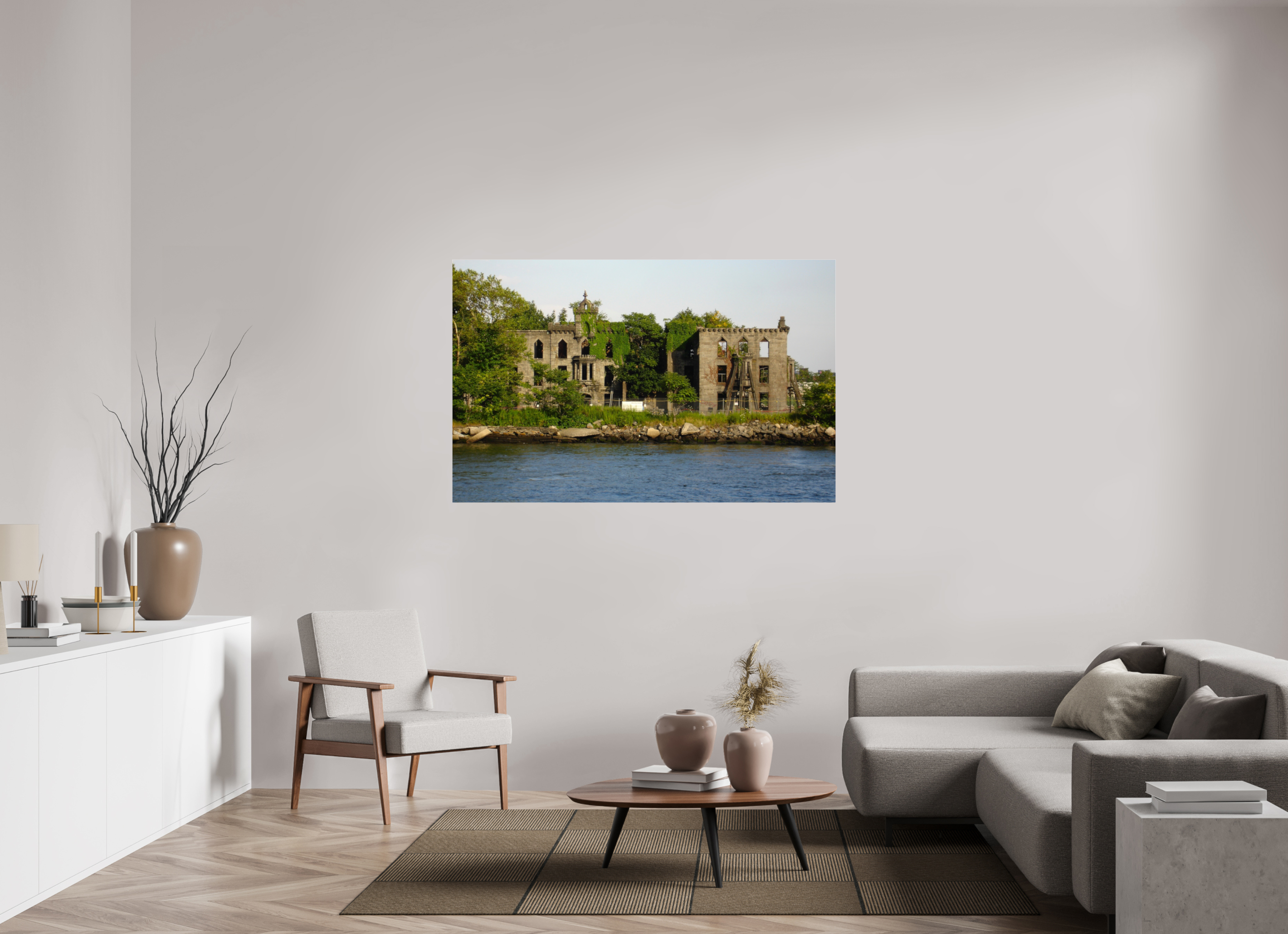 61.6 x 39″, Photo Print Under Acrylic Glass Abandoned Sanitarian