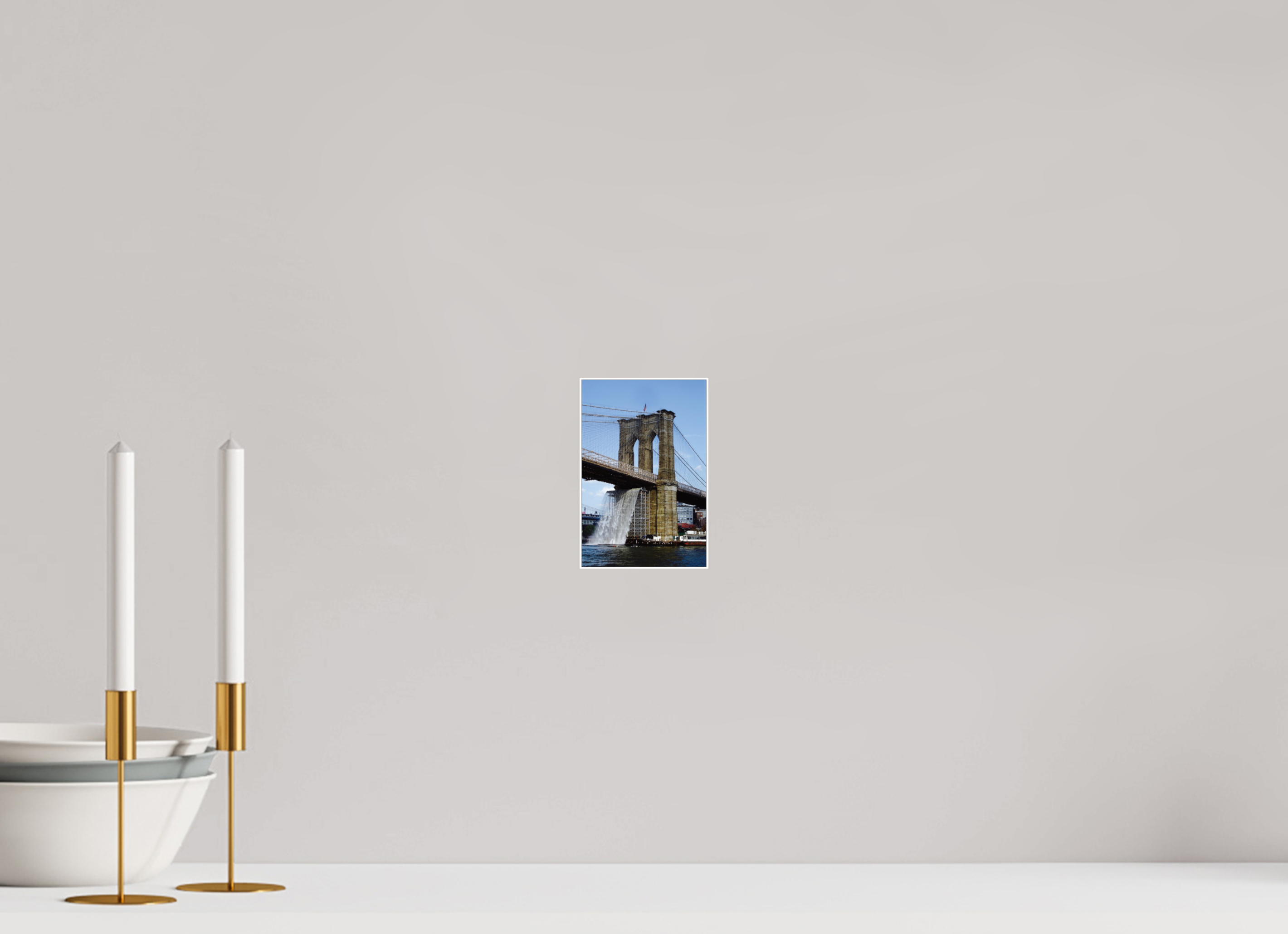 4 x 5.9″, Photo Print On Fuji Crystal DP II Waterfall Brooklyn Bridge