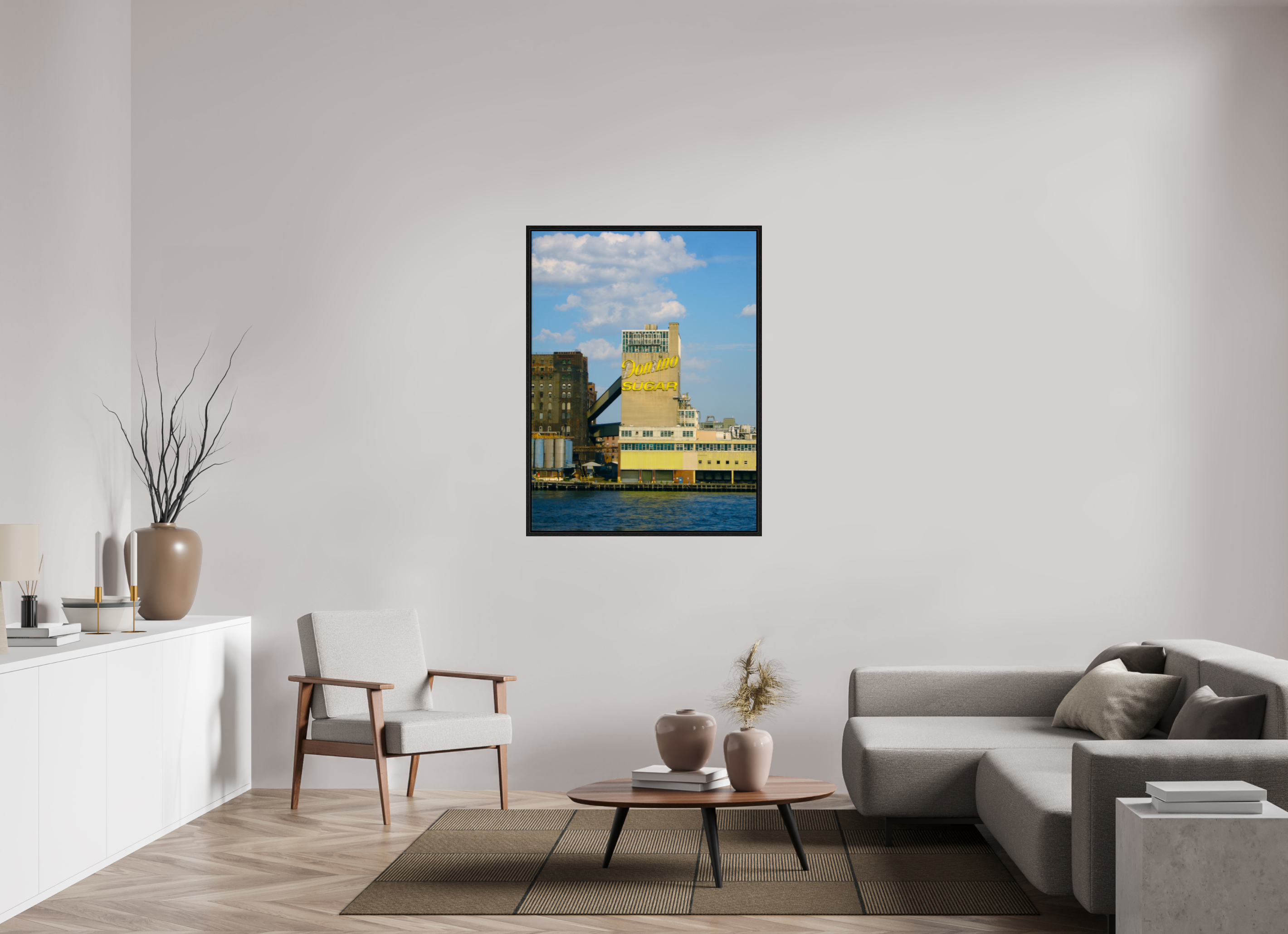 36 x 48″, Floater Frame Domino Factory Vintage......