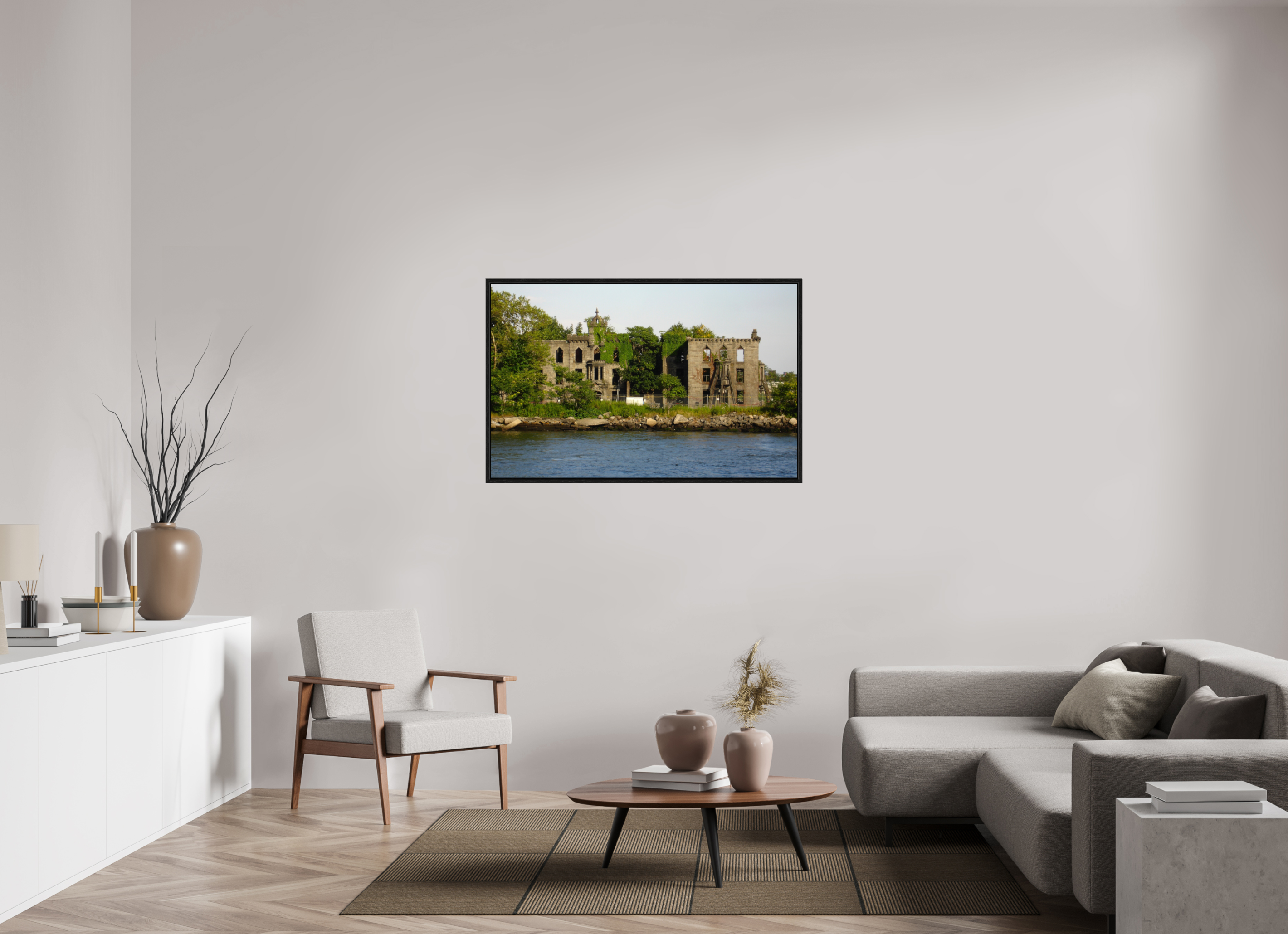 48.9 x 31″, Floater Frame Abandoned Sanitarian