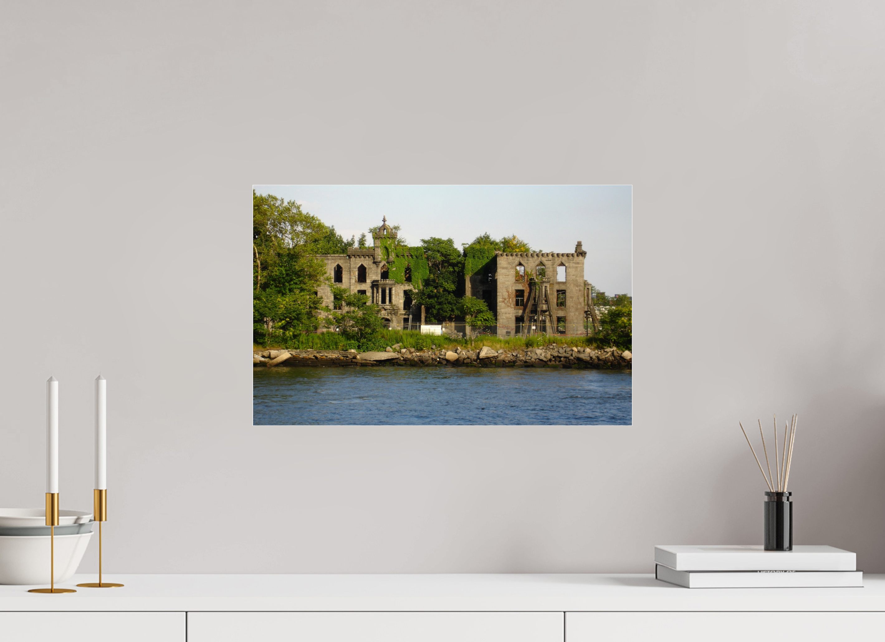 18.9 x 12″, Photo Print Under Acrylic Glass Abandoned Sanitarian