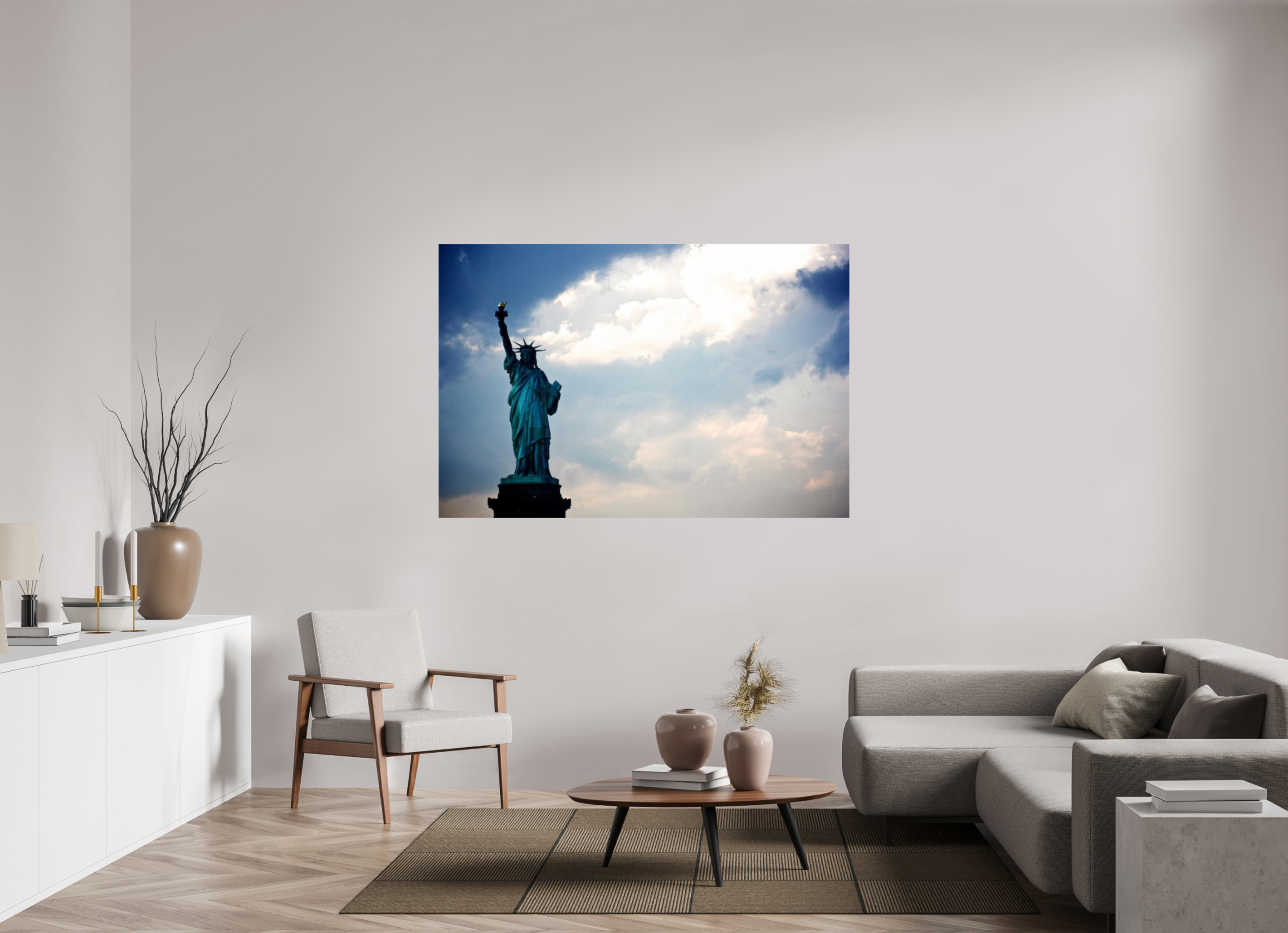 66 x 44″, Photo Print Under Acrylic Glass Statue of Liberty